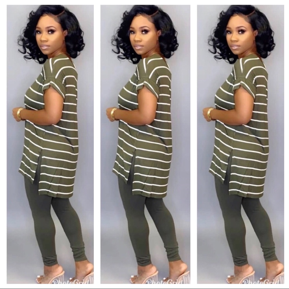 Dark Olive 2 Piece Set.